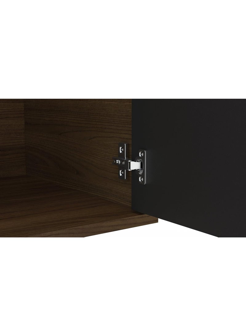 Polifurniture Shard 53" Whiskey/Black TV Stand Dark Brown - Image 5